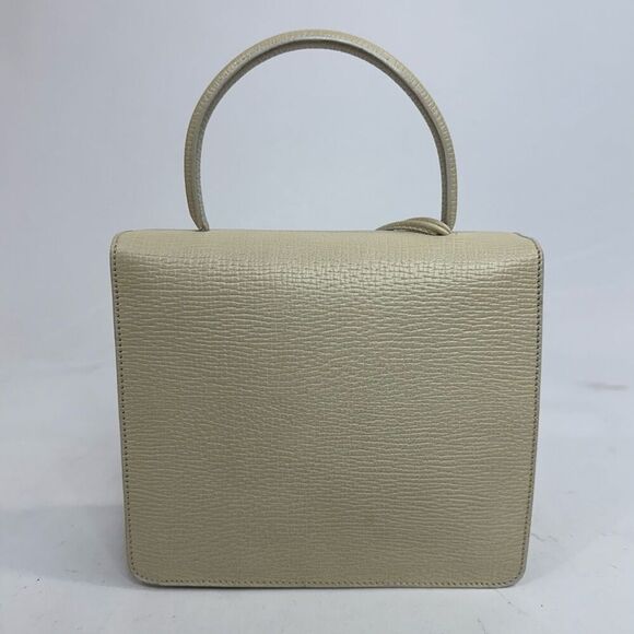 Vintage Loewe Barcelona Bag Cream Leather Top Handle - Picture 4 of 12